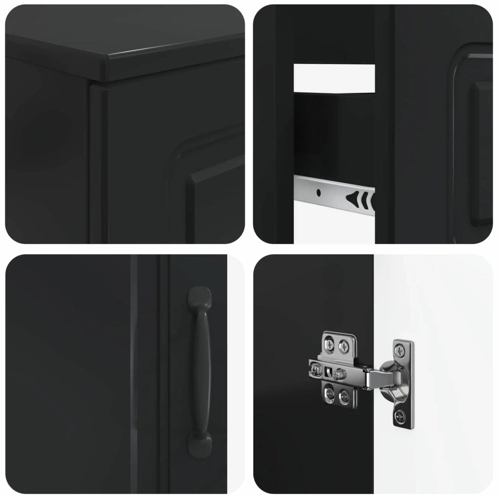 Set di Mobili da Bagno da 4 Pezzi UTRECHT Nero 3417973