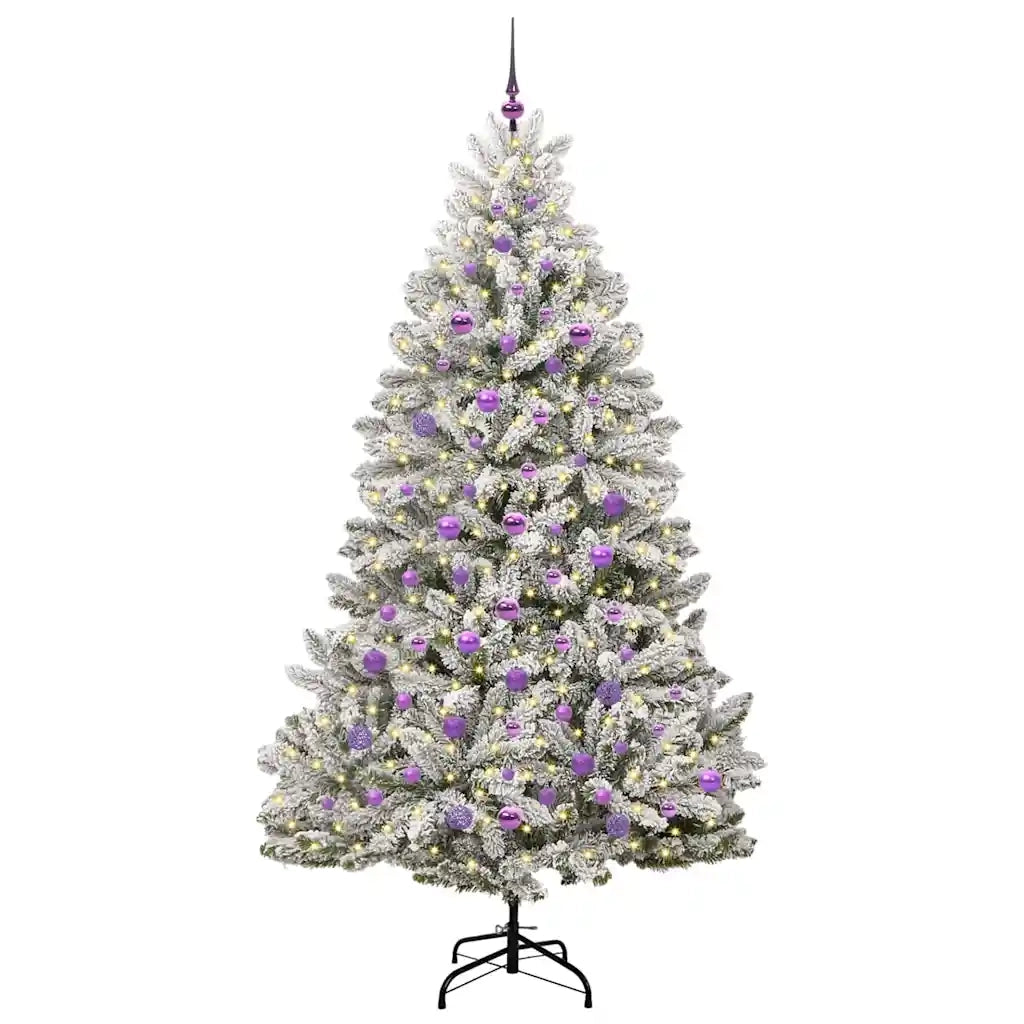 Albero di Natale artificiale con 300 LED Verde e Bianco 210 cm