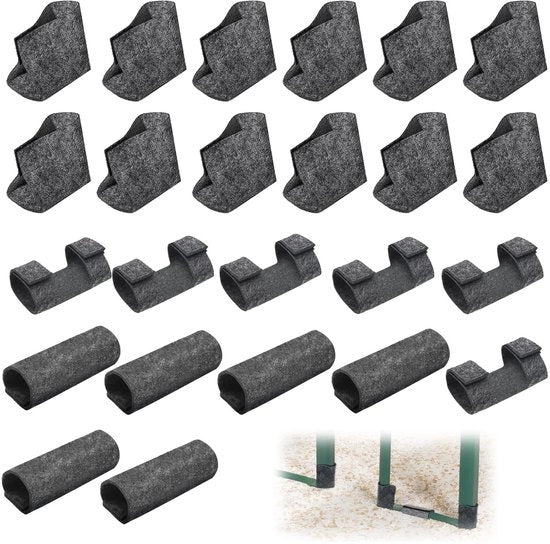 Protezione per pavimenti - 24 pezzi - Assorbimento del rumore - Protezione per i piedi - Per gambe di tavolo - Duraturo - Grigio - Protezioni per mobili