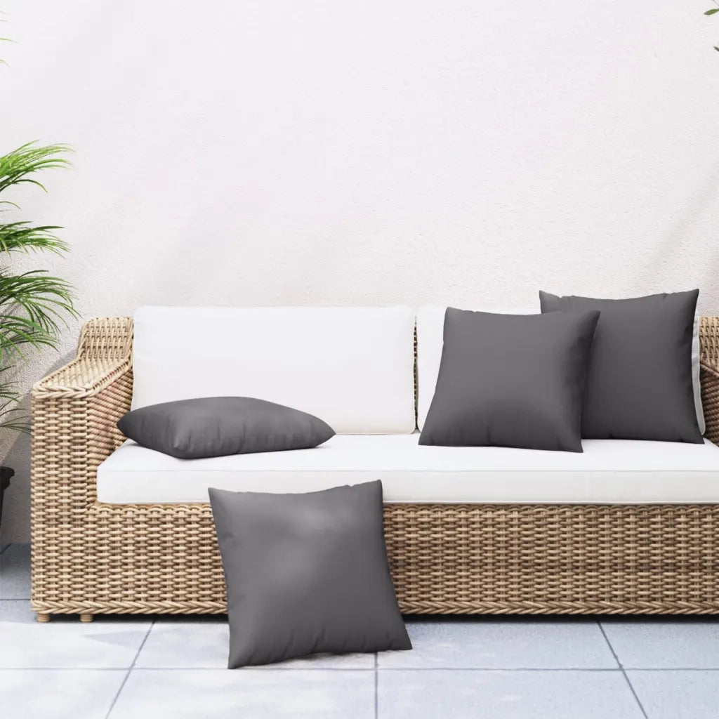 Cuscini per Divano 4 pz Antracite 60x60 cm in Tessuto 360403
