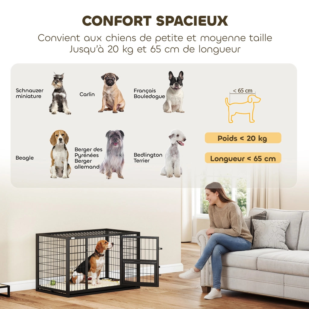 Cuccia per Cani Interna ¨C Minimal ¨C Nero 94x60x64 cm
