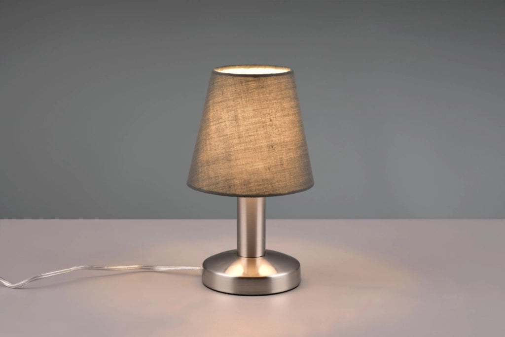 MATS II LAMPADA ACCIAIO PARALUME GRIGIO H.24CM 1 LUCE ATTACCO E14