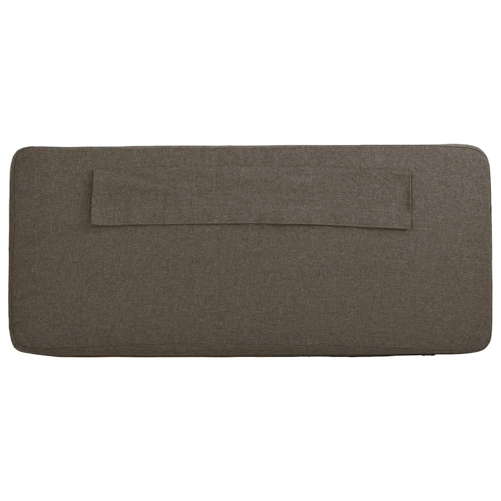 Testiera imbottita-Testiera con Cuscini-Testata Marrone e taupe 140 cm Pino massello 996782