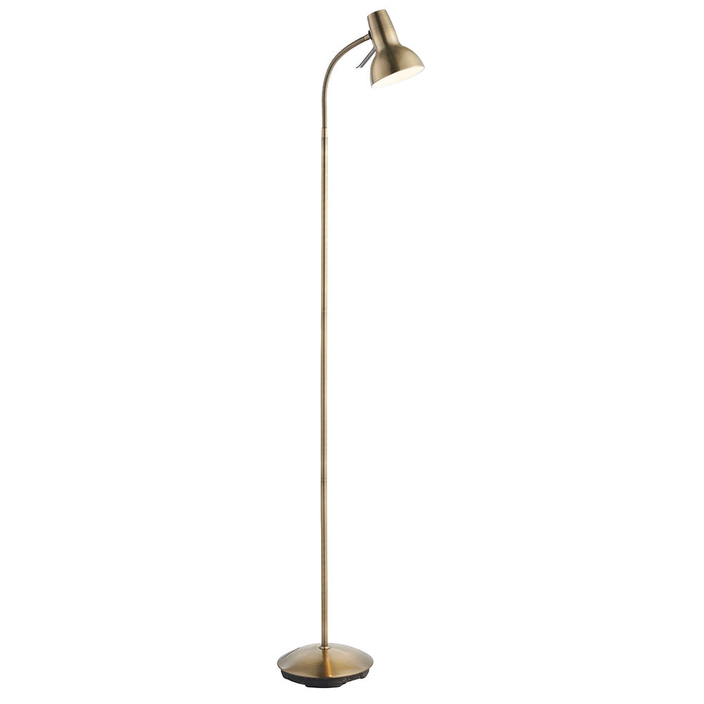 Lampada da terra Amalfi ottone antico braccio snodato GU10