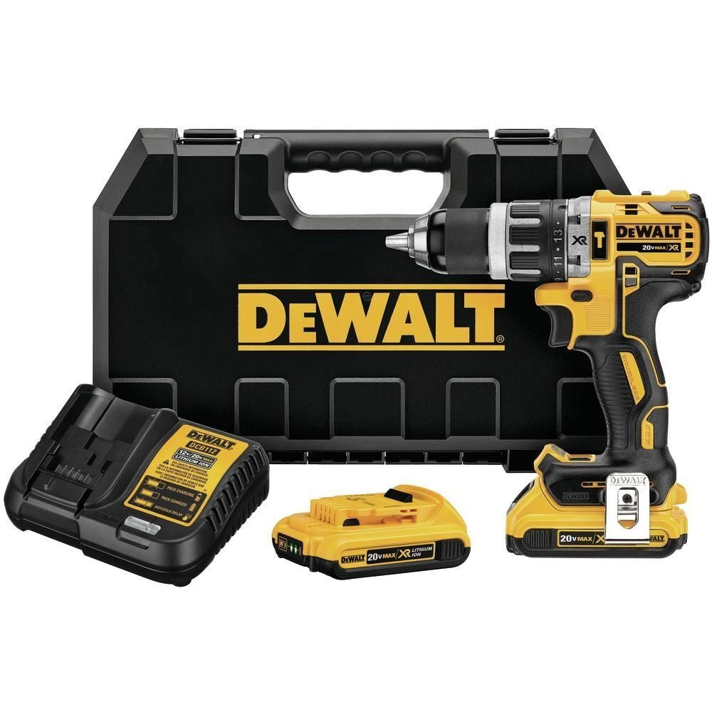 DeWALT DCD796D2-QW Trapano Avvitatore a Batteria con Percussione Motore Brushless 18 V 2x2 Ah 70 Nm Mandrino 13 mm Colore Nero Giallo