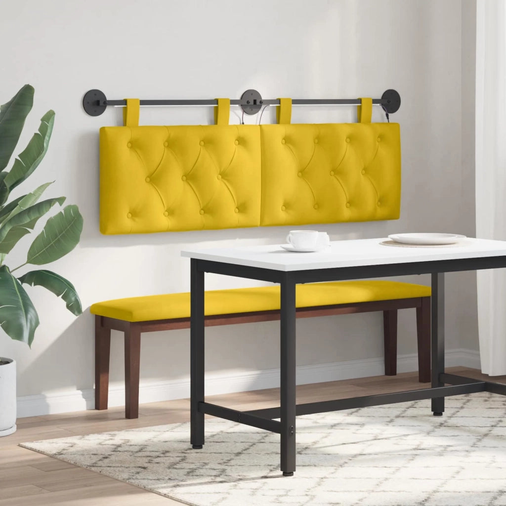 Testiera sospesa Con luce LED Giallo Velluto 3424644