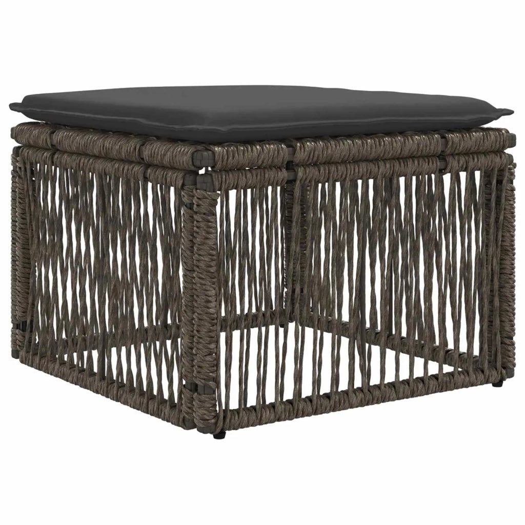 Set Divano da Giardino 9 pz Grigio polyrattan 3436193