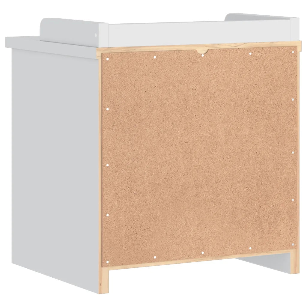 Panca da Corridoio SANDNES Bianca 45x40x50 cm in Legno di Pino