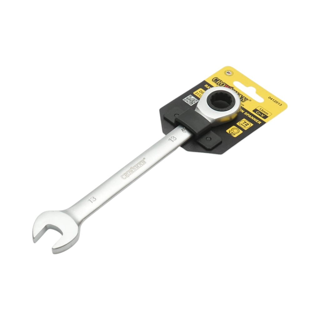 Chiave combinata Crownman da 13 mm in acciaio Cr-V con cricchetto