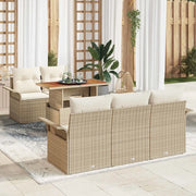 Set Divano da Giardino 6 pcs Beige Poly Rattan 3358010