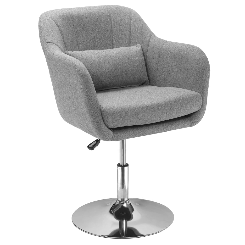Sedia Girevole con Cuscino e Bracciolo ¨C Minimal ¨C Grigio 60x60x79-91 cm