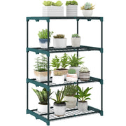 Portapiante a 4 Livelli ¨C Minimal ¨C Verde, Acciaio, Plastica, 67x49x105 cm