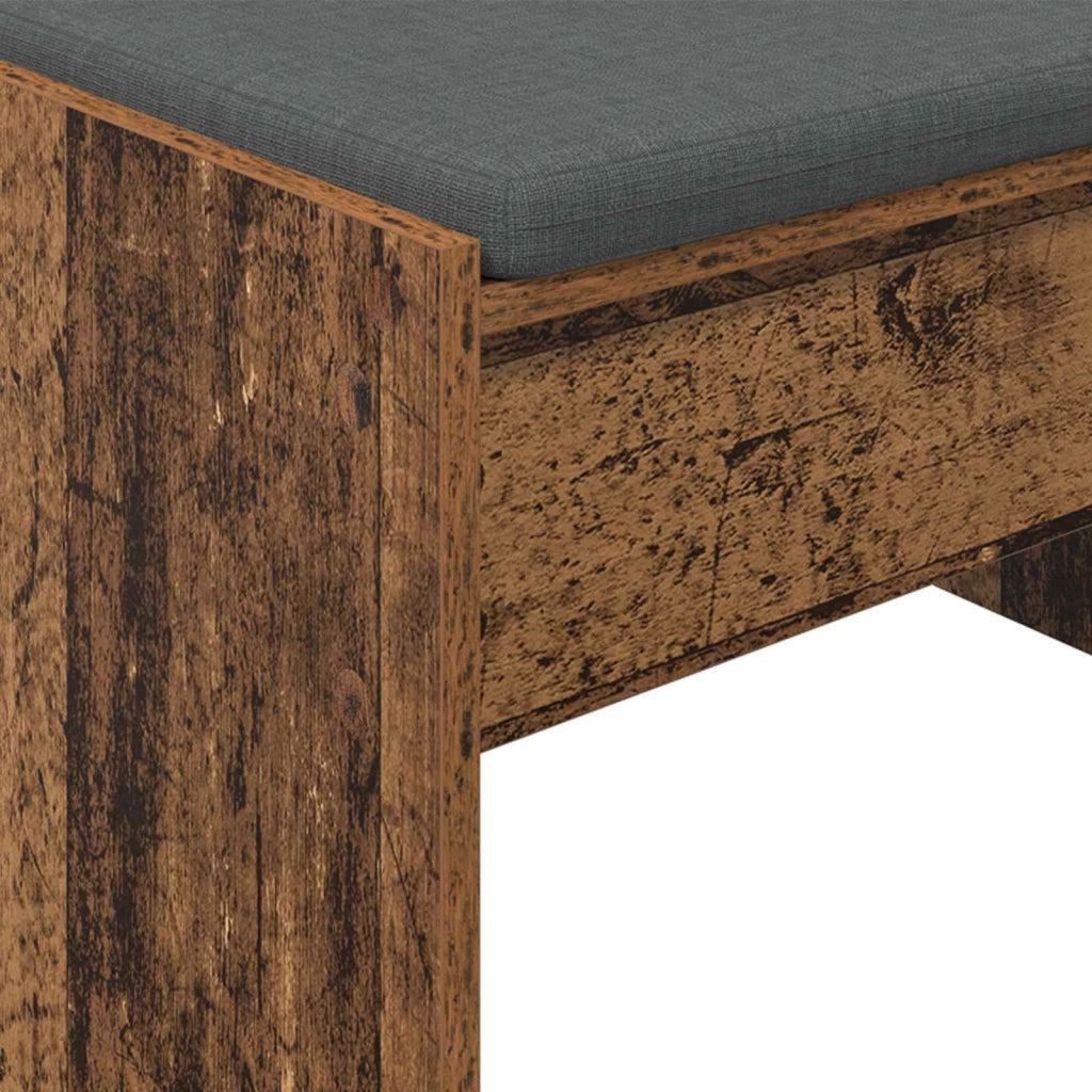 Panca per ingresso con cuscino Legno vecchio 103 x 38 x 40 cm