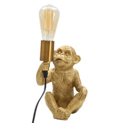 Lampada da tavolo Monkey in resina dorata