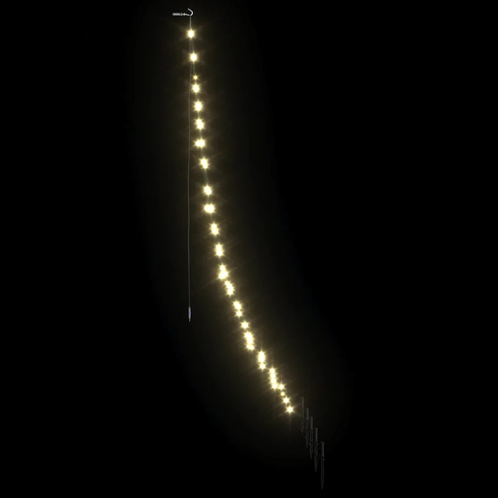 Albero di Natale LED con picchetti per il terreno-Luci decorative natalizie Bianco caldo 565972