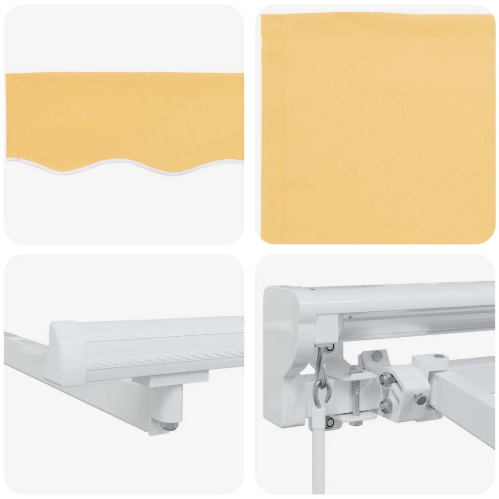 Cornice per Tenda Manuale con LED Sabbia 5 × 3,5 m 3426448