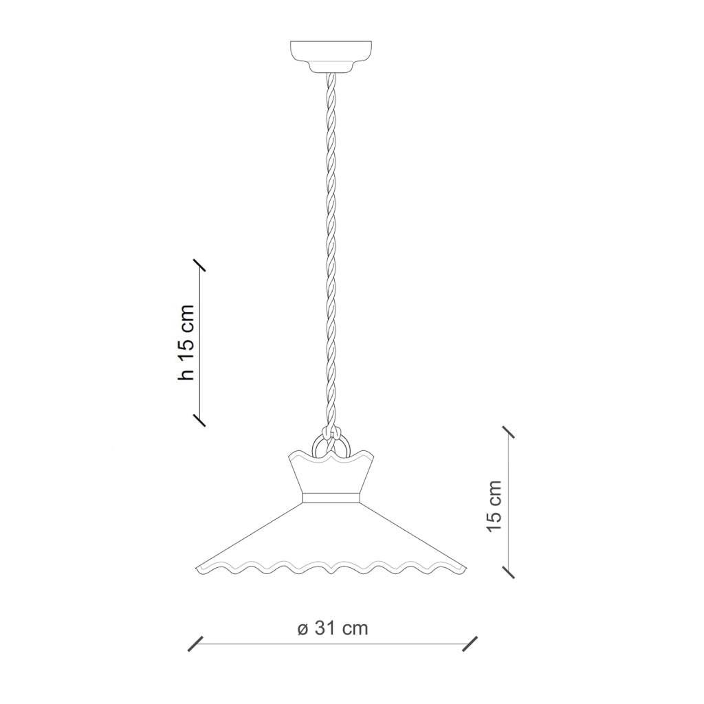 Lampadario Classico Ravenna Metallo E Ceramica Nero Sfumato Arg. 1 Luce E27