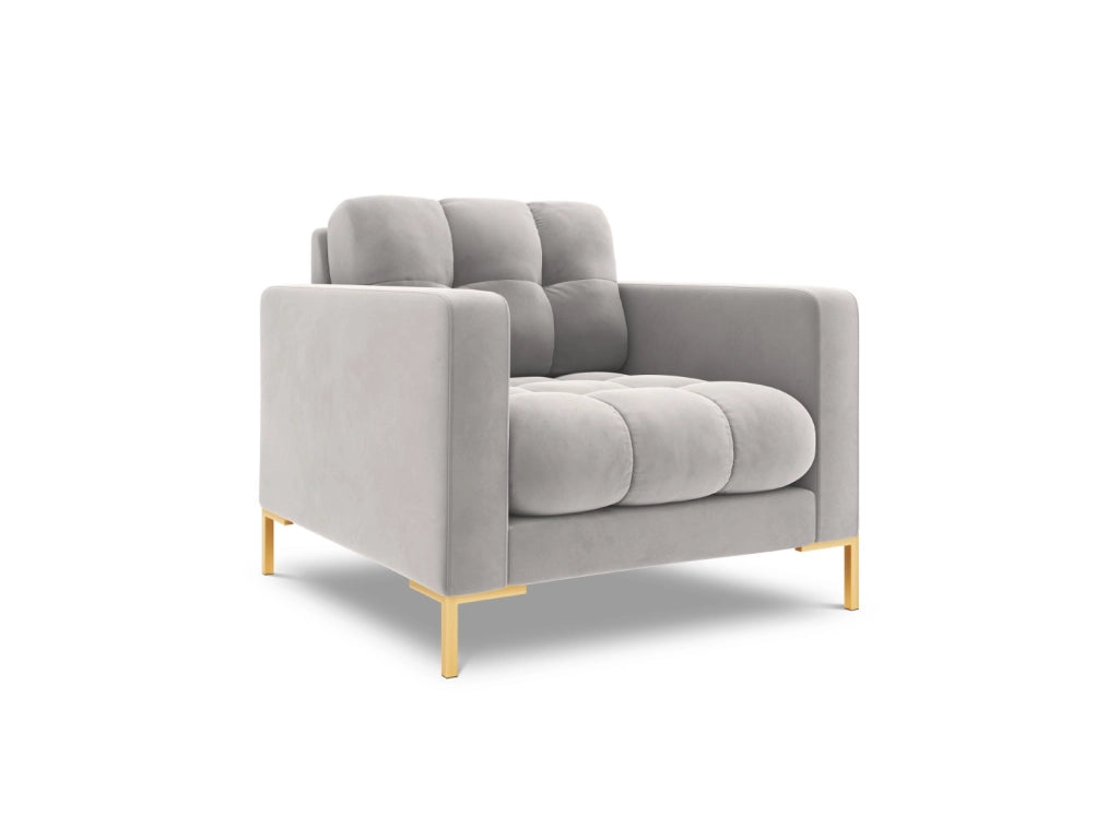Cosmopolitan Design - Poltrona "Bali" in velluto argento 