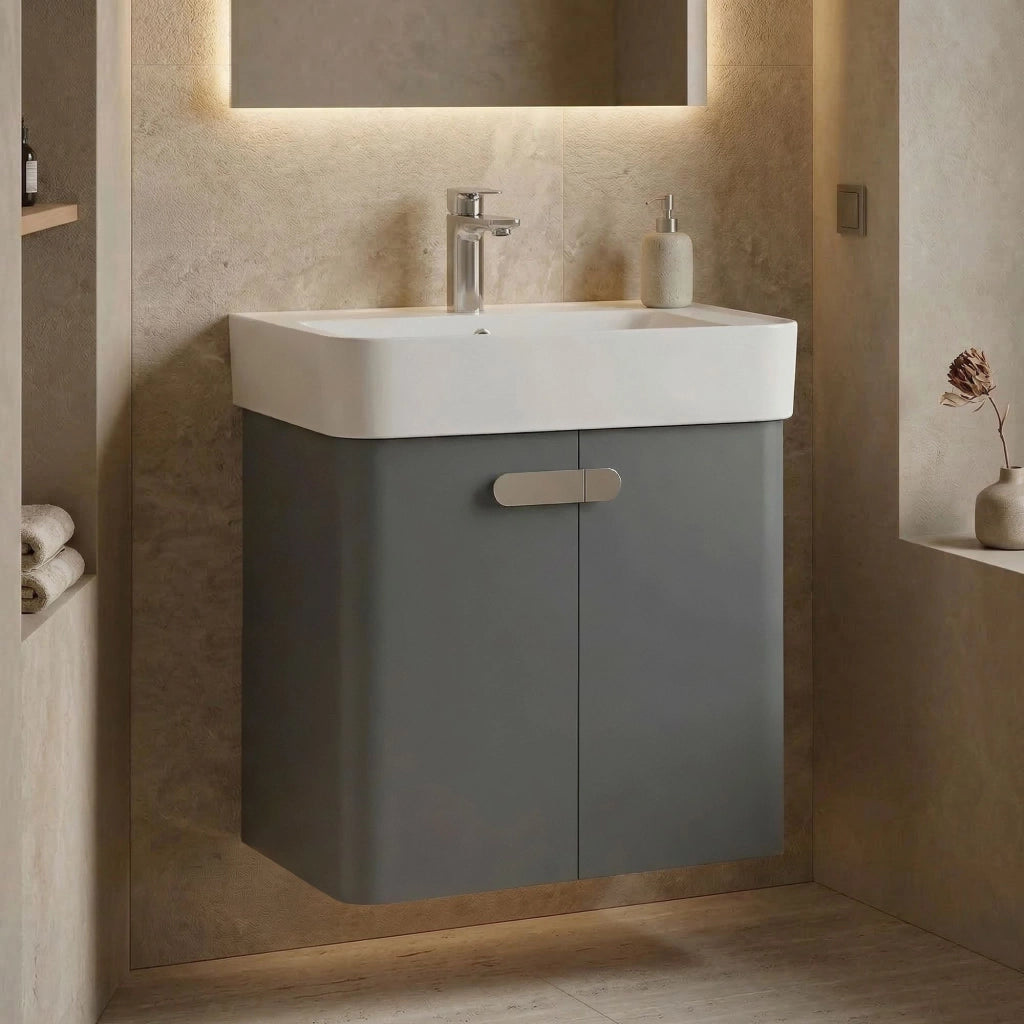 Mobile lavabo "Orbit 55" - 55 x 38 x 62 cm - Grigio