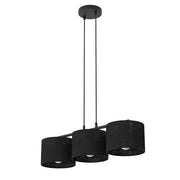 Lampada a sospensione ECO nera 3xE27 cilindrica Emibig