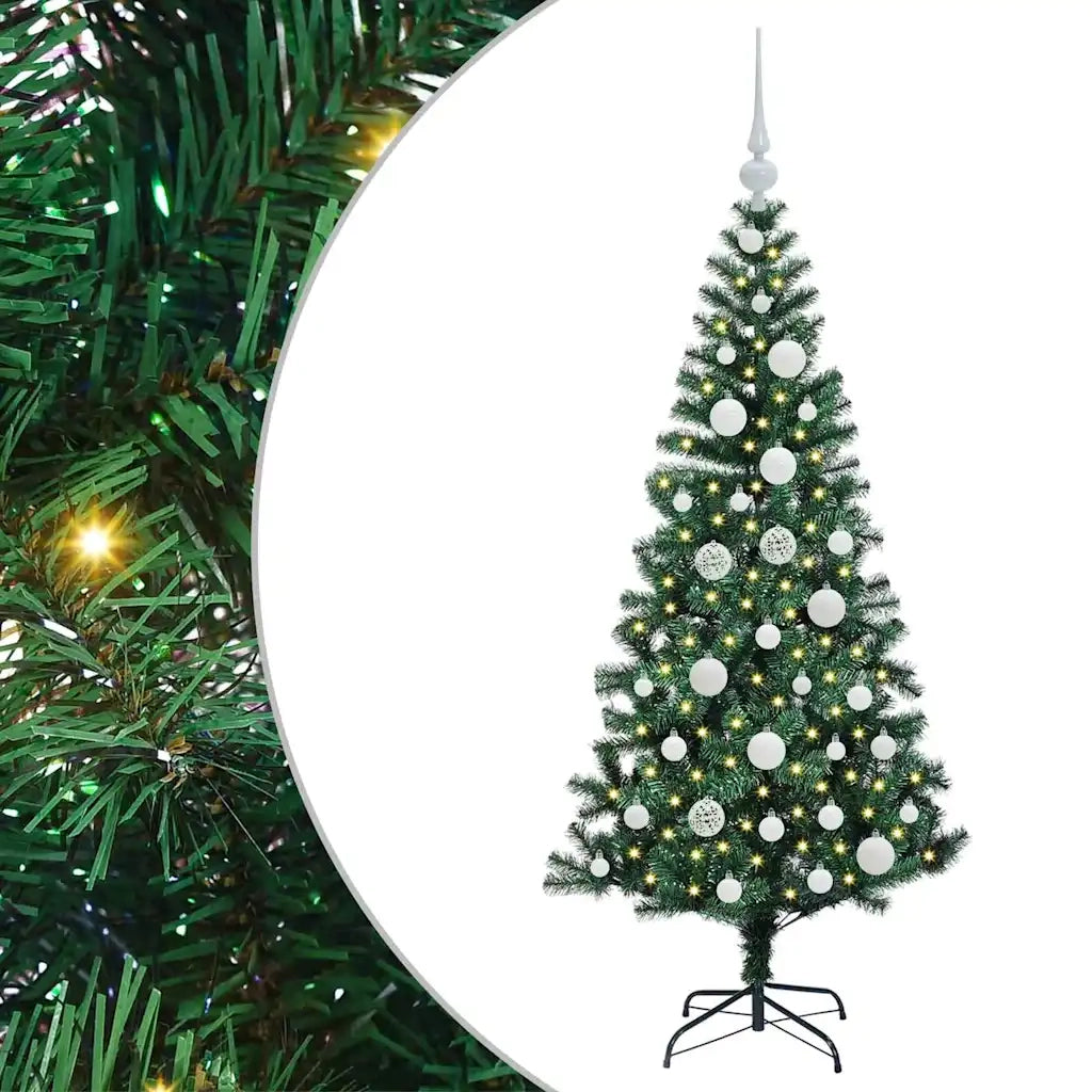 Albero di Natale artificiale con luci integrate Verde 120 cm 3396739