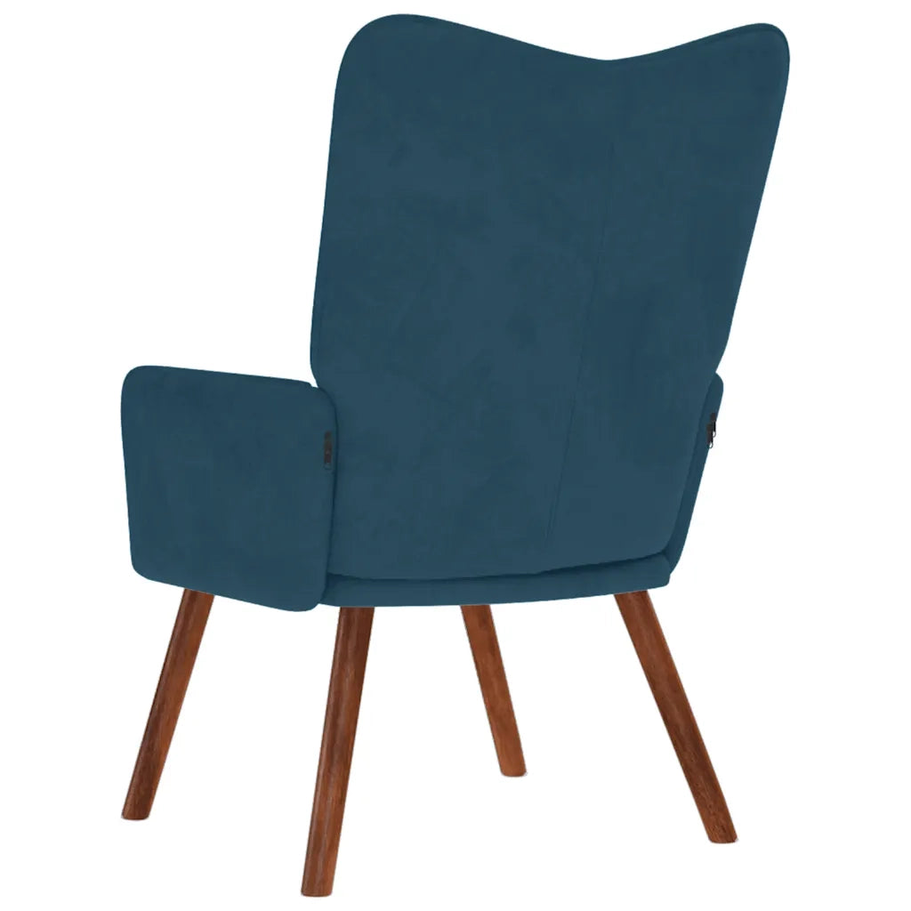 Poltrona Relax | Sedia Relax Blu in Velluto