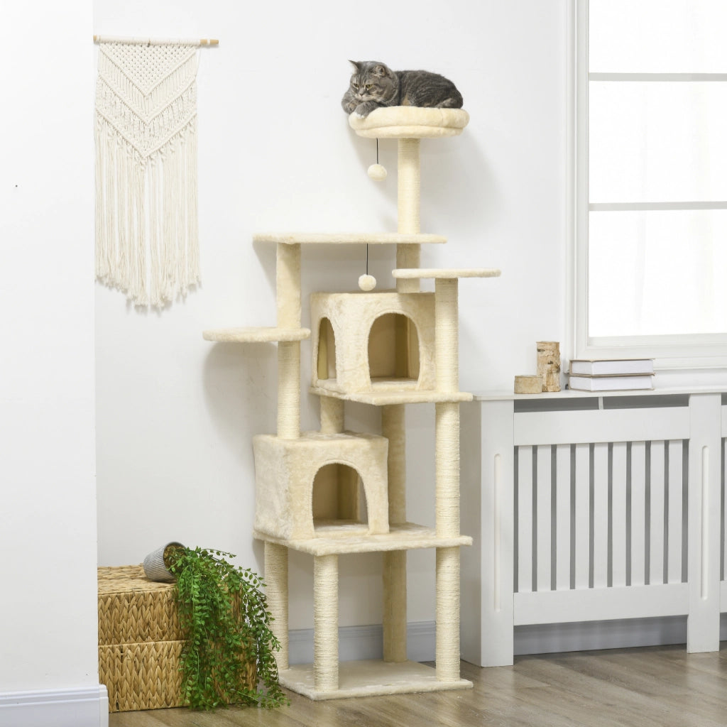 Tiragraffi per Gatti con Cucce e Piattaforme ¨C Xylo ¨C 171cm Beige