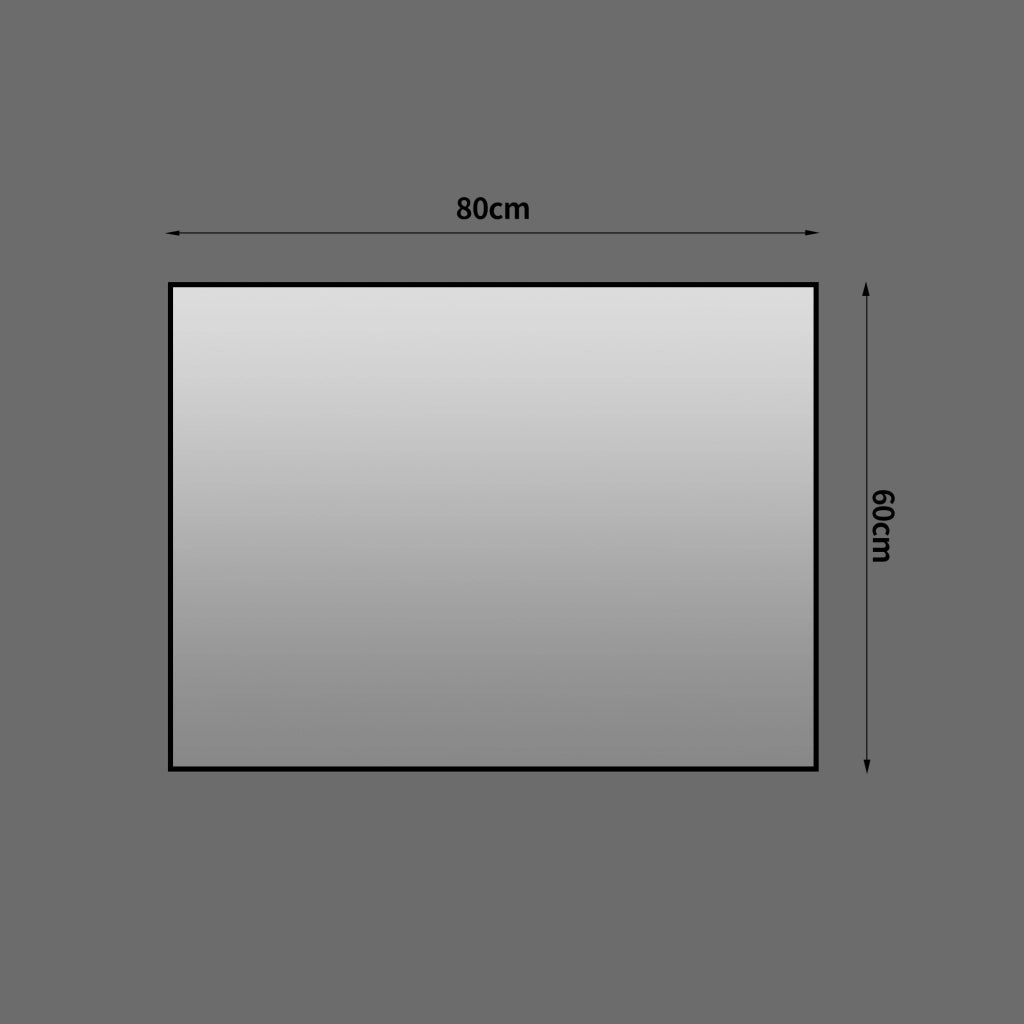SPECCHIO da parete 60x80 cm con cornice in alluminio nero