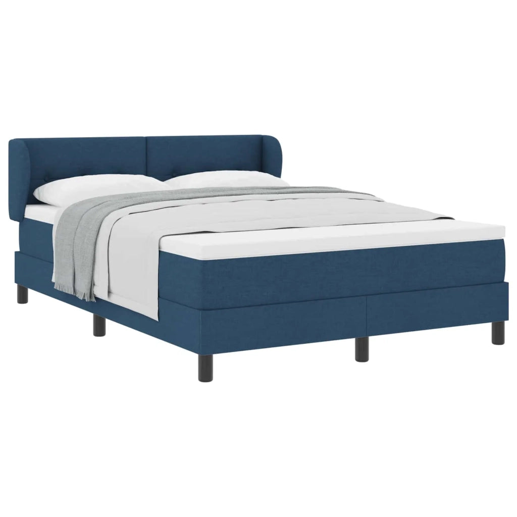 Letto a molle con materasso Blu 160 x 200 cm Tessuto 3340037
