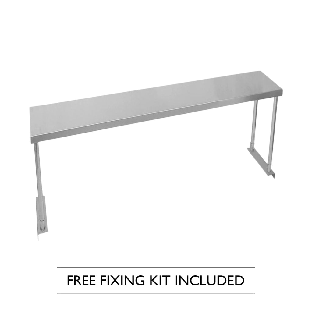Ripiano con Mensole da Cucina Ristorante, Acciaio Inossidabile Resistente alla Corrosione per - Sigola - 150cm
