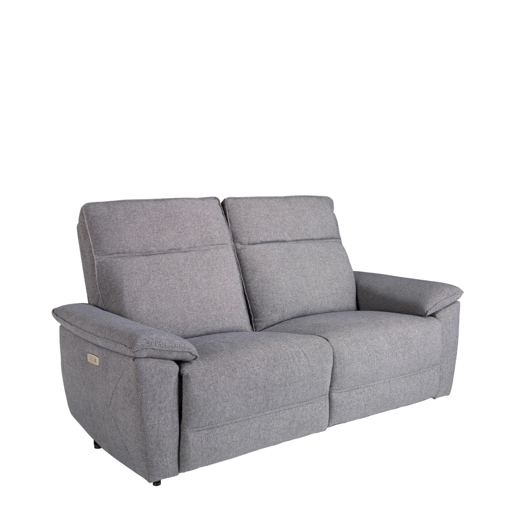 Divano a 3 posti in tessuto 194 x 94 x 103 cm colore grigio