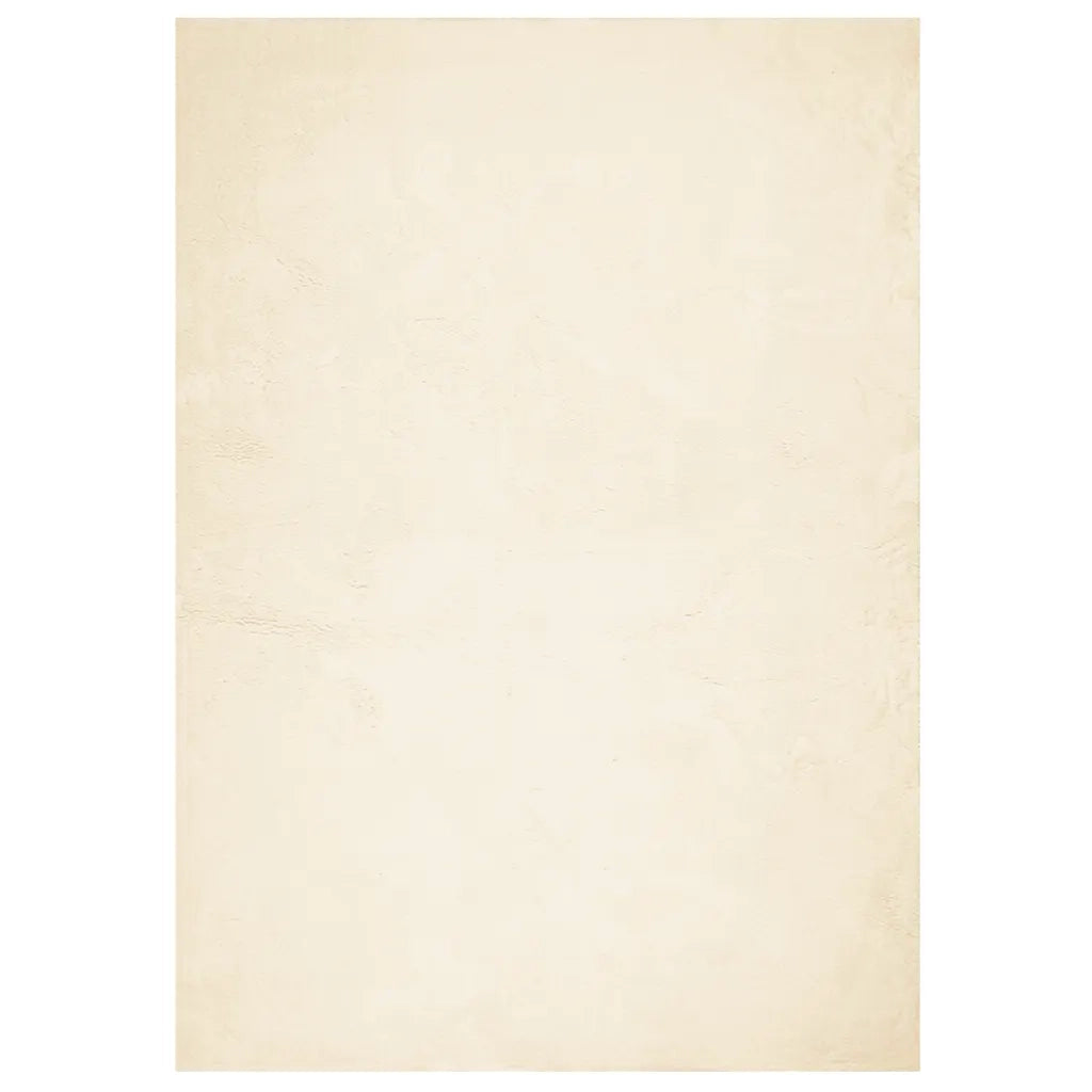 Tappeto a Pelo Corto HUARTE Morbido e Lavabile Crema 140x200 cm 375039
