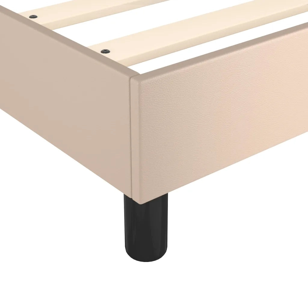 Struttura Letto a Rete a Molle Cappuccino 100x200 cm in Similpelle 3121034
