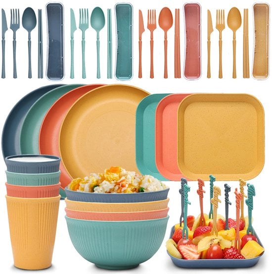 Set di portata da 48 pezzi - Set di servizio portatile per uso domestico