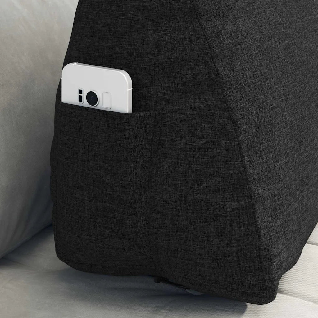 Cuscino per Schiena | Cuscino dorsale Nero 60 x 20 x 50 cm Tessuto