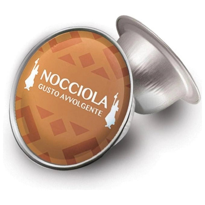 Bialetti MOKBICANOCC Caffe' d'Italia Capsule Caffe' Gusto Nocciola 12 pz 50% Arabica 50% Robusta Intensita' 9 colore Alluminio