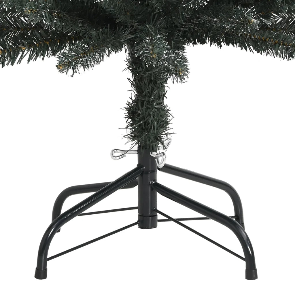 Albero di Natale Artificiale Sottile con Base Verde 120 cm PVC 345183