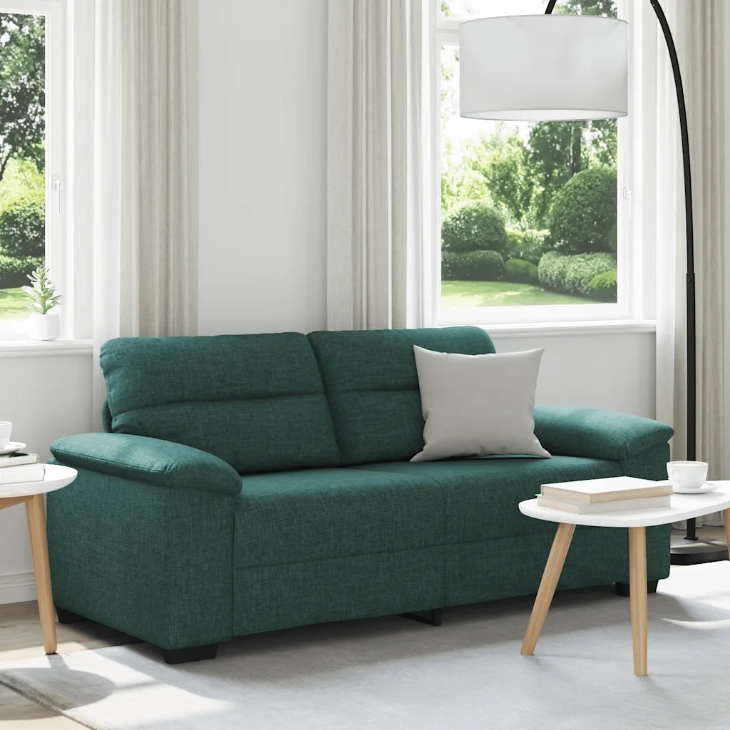 Divano a 2 Posti-Sofa 2 Posti Verde Scuro 140 cm in Tessuto 233985