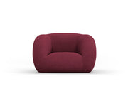 Cosmopolitan Design - Poltrona "Essen" in bouclé bordeaux 
