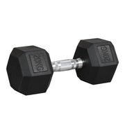 Manubrio Esagonale 20kg ¨C Minimal ¨C Acciaio e Gomma Nero