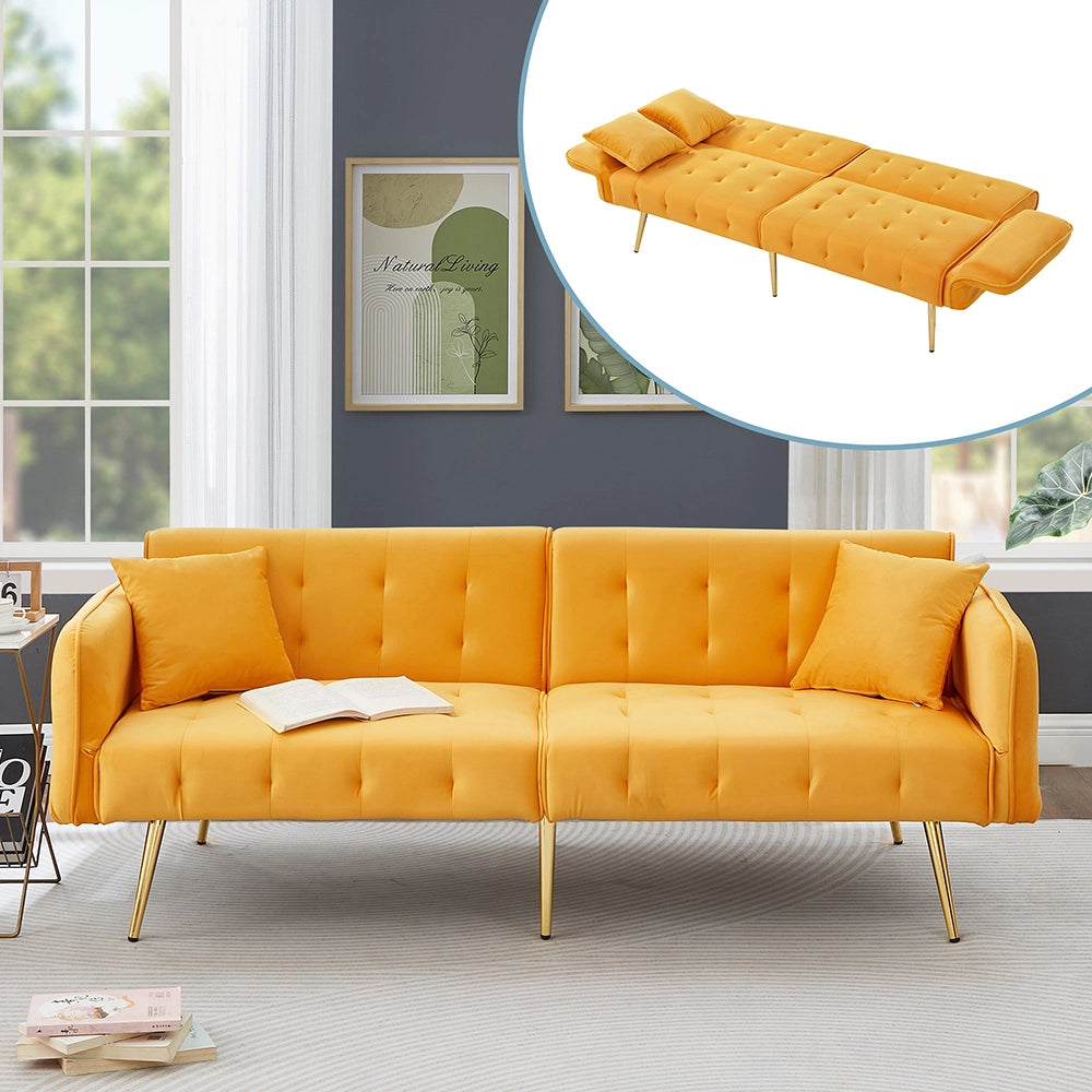 Divano letto 2 posti - Xylo - Regolabile in velluto 180x190 cm