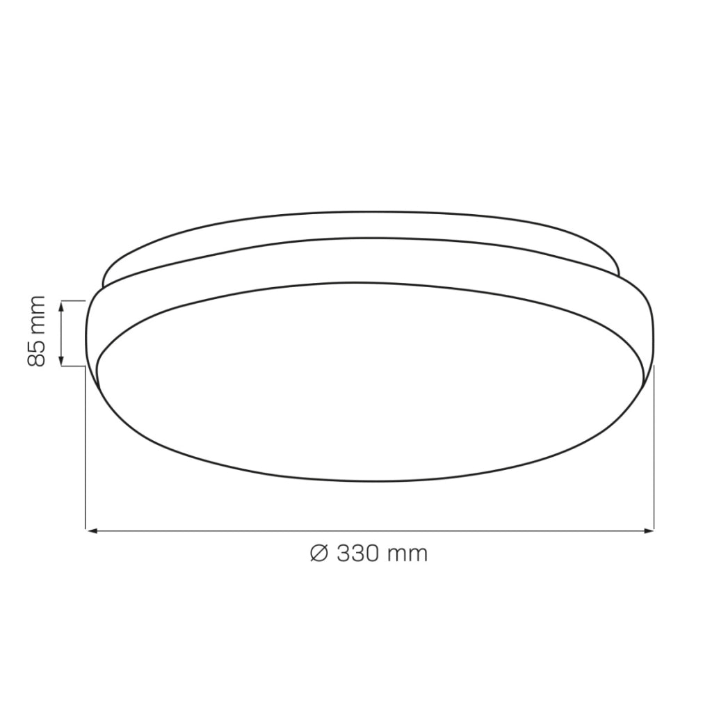 Plafoniera Benedykt rotonda nera 33cm 2xE27 20W Polux