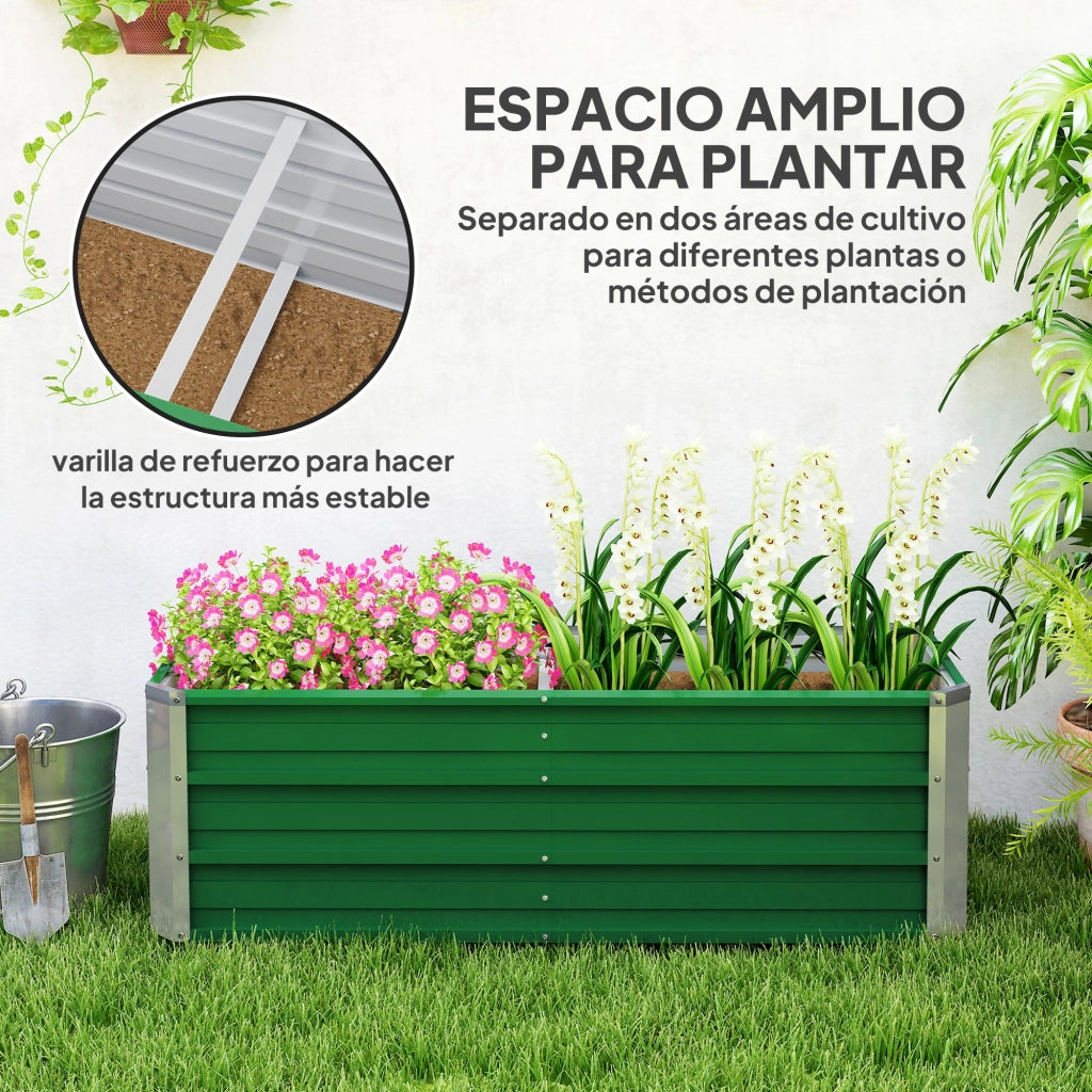 Fioriera Rettangolare per Balcone ¨C Minimal ¨C Verde 125x47x40 cm