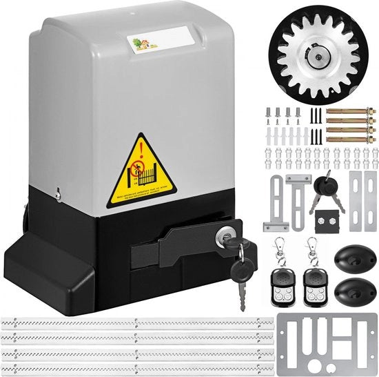 Deuropener elettrico per garage automatico con trasmissione per porta scorrevole fino a 600 kg set di trasmissione per porta scorrevole