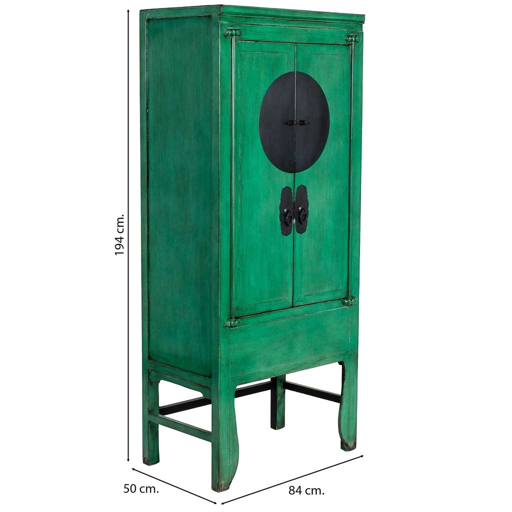 Armadio in legno verde 84x50x194h cm