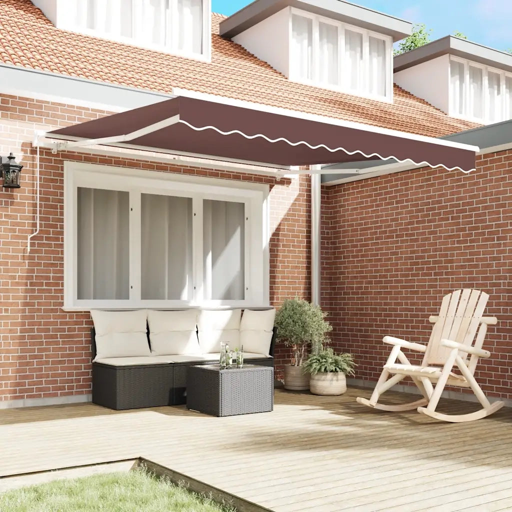 Tenda Sole Retrattile Manuale 300x250 cm Marrone
