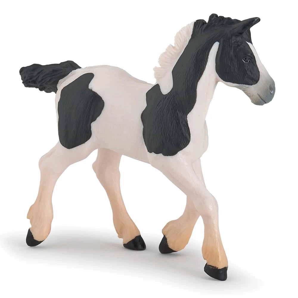 Papo - Black piebald cob foal