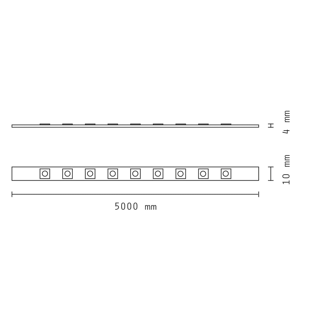Striscia led 70w 12v 60 led/metro luce 4000K