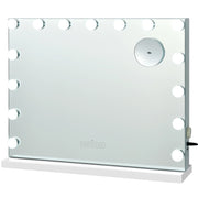 Specchio per trucco con 15 luci LED porta USB, Specchio illuminato con controllo touch 48x58cm