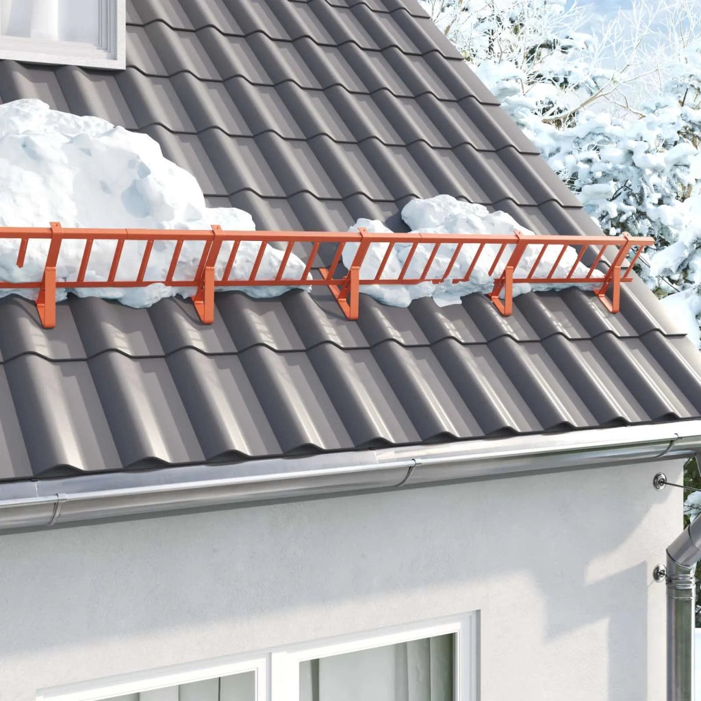 Guardia per neve sul tetto Rosso 100 x 2,5 x 20 cm Acciaio CFW1946086